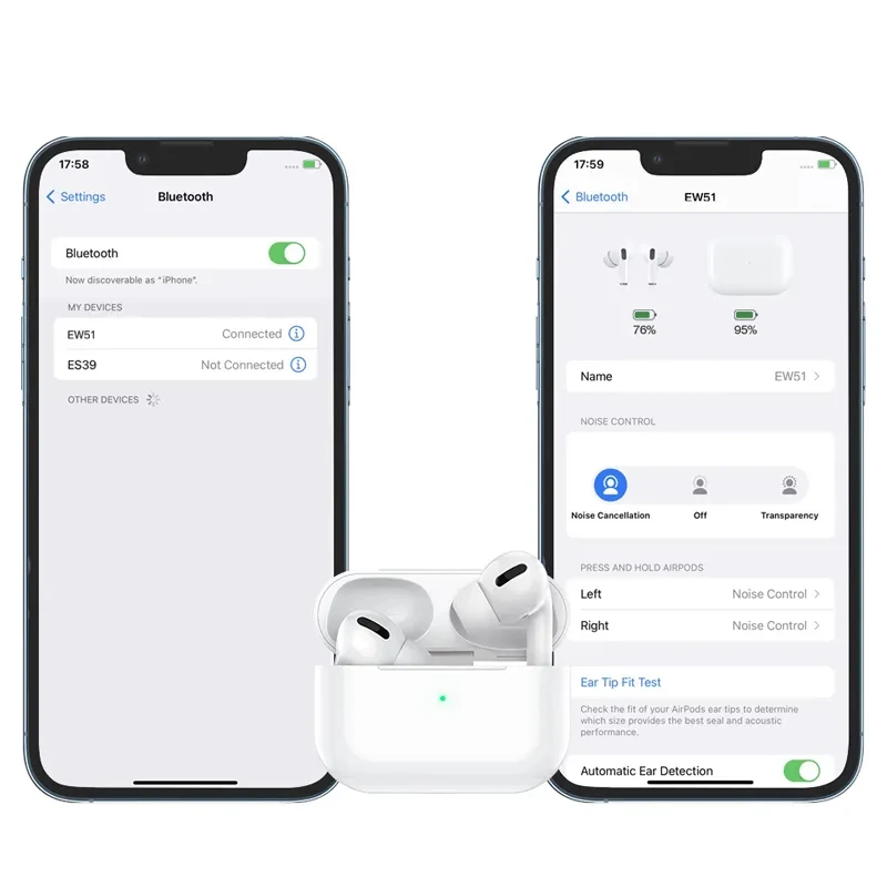 HOCO EW51 ANC True Wireless Earbuds Bluetooth 5.3 with Mic - Image 4