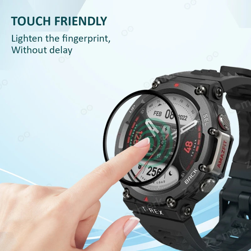 Amazfit T-REX Smartwatch Screen Protector – Full Edge Coverage, High Transparency, Auto-Scratch Repair - Image 4