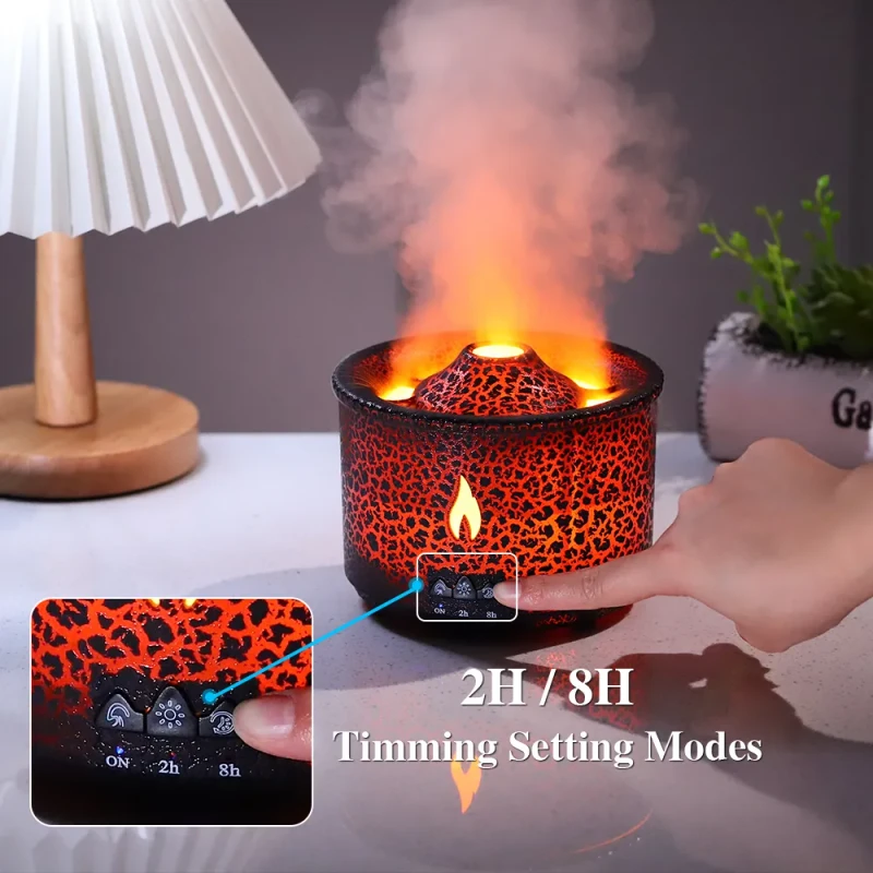 Volcano Fire Flame Air Humidifier with Jellyfish Mist & Remote Control (360ml)