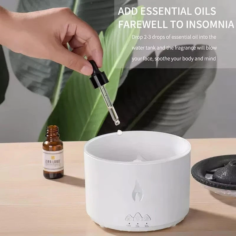 Volcano Fire Flame Air Humidifier with Jellyfish Mist & Remote Control (360ml) - Image 4